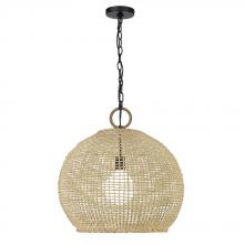 Golden 1078-L BLK-BB - Reed Large Pendant in Matte Black