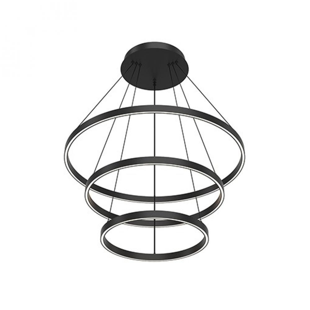 Cerchio 32-in Black LED Chandeliers